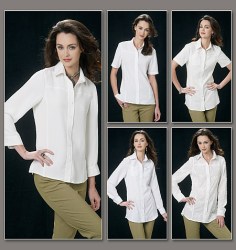 8689 VOGUE EZ CUSTOM FIT YOKE SHIRT LENGTHS PATTERN 14-22 A-D